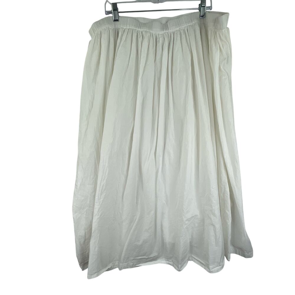 Charter Club Woman White Midi Skirt Lined Women's 3X 100% Cotton
